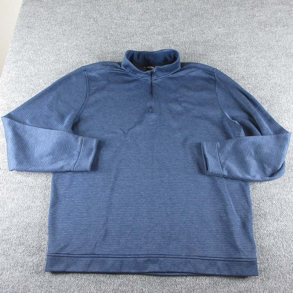 Under Armour Golf Pullover Mens 3XLT Blue 1/4 Zip Fleece Long Sleeve UA Storm‎